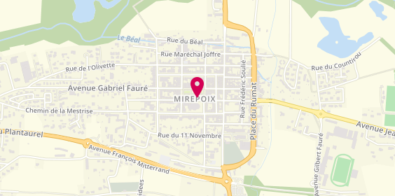 Plan de Mirepoix Optique - HERNANDEZ MARIE, 35 place Maréchal Leclerc, 09500 Mirepoix