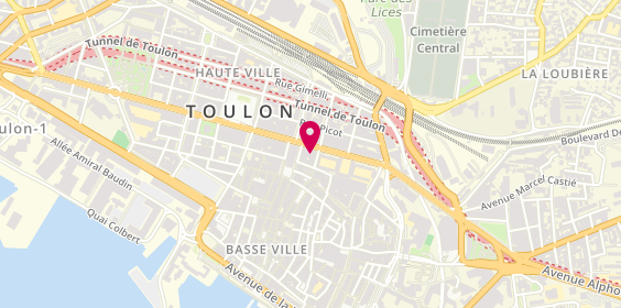 Plan de Cicurel Optic - Opticien Toulon, 1 Rue Berthelot, 83000 Toulon