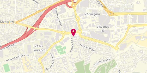 Plan de Optical Center, 245 avenue de l'Université, 83160 La Valette-du-Var
