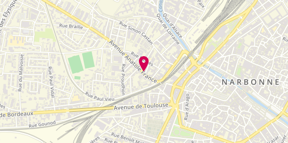 Plan de Anatole Optique, 10 avenue Anatole France, 11100 Narbonne