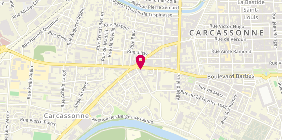 Plan de Optique et Audition des 4 Chemins, 19 avenue Henri Gout, 11000 Carcassonne
