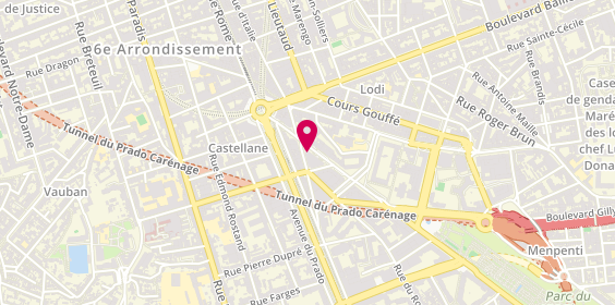 Plan de Alain Afflelou Acousticien, 8 avenue Jules Cantini, 13006 Marseille