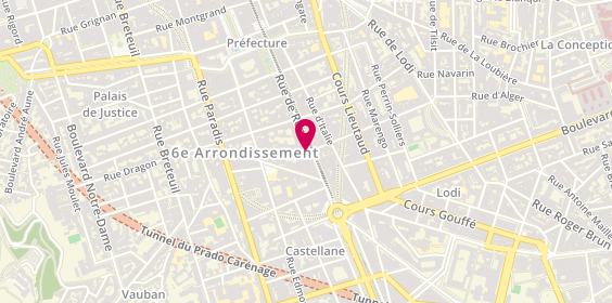Plan de Alain Afflelou, 1 Rue Aldebert 168 Rue Rome, 13006 Marseille