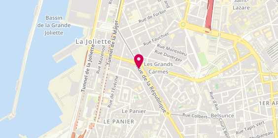 Plan de Oziris Optique République, 83 Rue de la République, 13002 Marseille