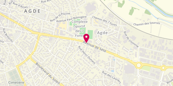 Plan de CM Optique, Avenue Sète, 34300 Agde
