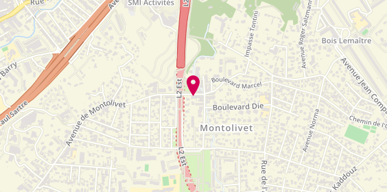 Plan de Optique & Vision, 416 avenue de Montolivet, 13012 Marseille