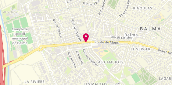 Plan de Les Opticiens Mutualistes, 36 avenue de Toulouse, 31130 Balma