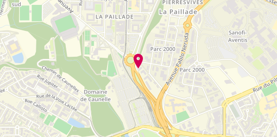 Plan de Les Opticiens Mutualistes, 195 Rue Yves Montand, 34080 Montpellier