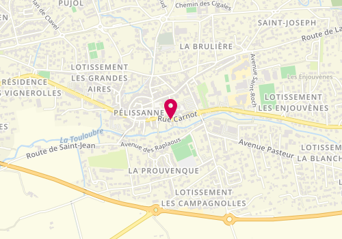 Plan de Gérald Optique, 50 Rue Carnot, 13330 Pélissanne