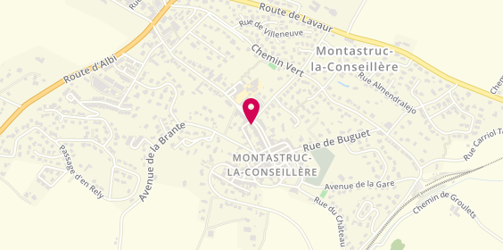 Plan de OPTIQUE MONTICELLI Montastruc, 34 avenue de Castelnau, 31380 Montastruc-la-Conseillère