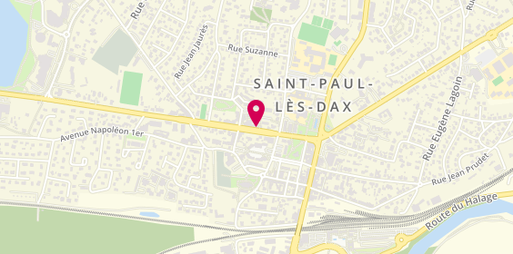 Plan de Saint Paul Optique. Laurent Desclaux...opticien diplome, 252 avenue de la Résistance, 40990 Saint-Paul-lès-Dax
