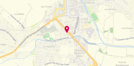 Plan de Les Lunettes d'Isa, 13 Boulevard des Remparts, 30170 Saint-Hippolyte-du-Fort