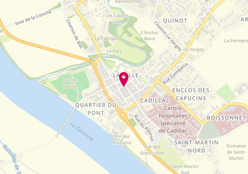 Plan de Opti'soins, 20 place de la République, 33410 Cadillac-sur-Garonne
