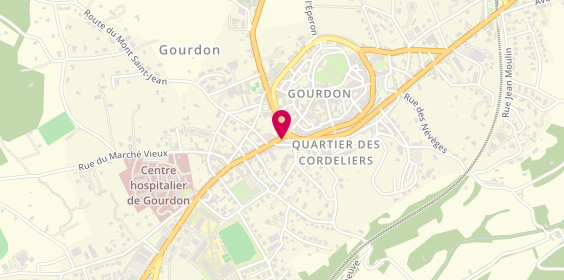 Plan de Le Collectif des Lunetiers, 1 avenue Cavaignac, 46300 Gourdon