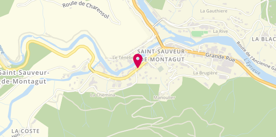 Plan de R'yeux Optic, 37 Rue Ecoles, 07190 Saint-Sauveur-de-Montagut