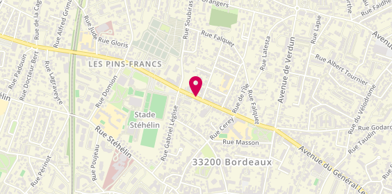 Plan de Optic 2000, 261 avenue du Maréchal de Lattre de Tassigny, 33200 Bordeaux