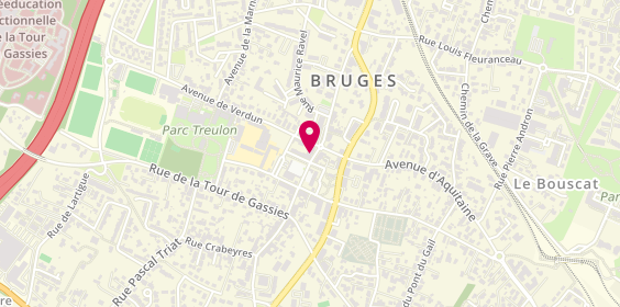 Plan de Bruges Médoc Optique, 104 avenue Charles de Gaulle, 33520 Bruges