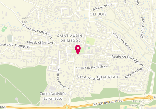 Plan de L'Opticien de Saint Aubin, 5 Route de Germignan, 33160 Saint-Aubin-de-Médoc