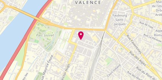Plan de Opticien VALENCE - Centre-ville Optical Center, 3 Rue Pasteur, 26000 Valence