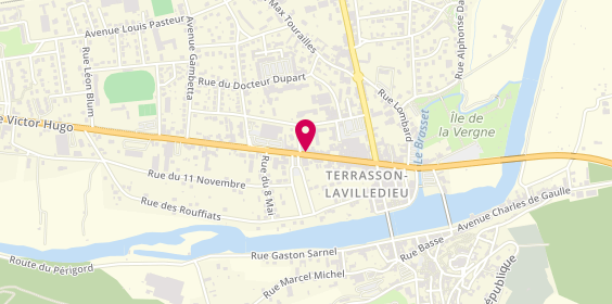 Plan de Optique Rousselie, 52 avenue Victor Hugo, 24120 Terrasson-Lavilledieu