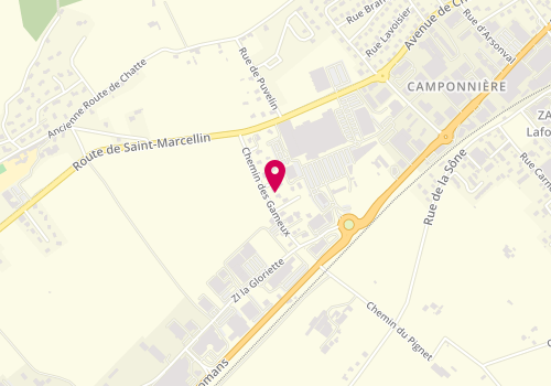 Plan de Optical Center, Zone Industrielle Chemin des Gameux, 38160 Chatte