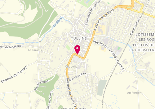 Plan de Optique Mingat Tullins, 9 place Jean Jaurès, 38210 Tullins