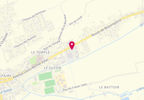 Plan de Krys Optique, Centre Commercial le Suzon
1387 Route de Beaurepaire, 38270 Saint-Barthélemy