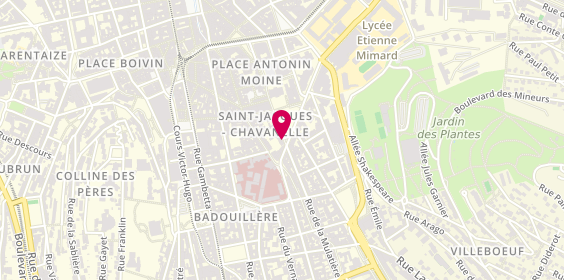 Plan de Les Lunettes d'Orlane, 24 place Chavanelle, 42000 Saint-Étienne