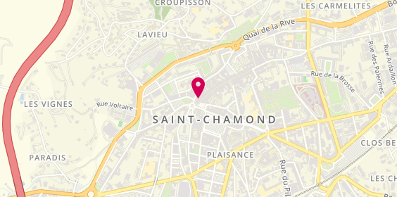 Plan de Écouter Voir Optique, 88 Rue de la République, 42400 Saint-Chamond