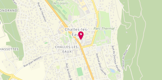 Plan de Challes Optique, 1349 place de l'Europe, 73190 Challes-les-Eaux