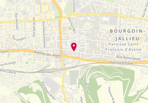 Plan de Co2J, 44 Rue de la République, 38300 Bourgoin-Jallieu