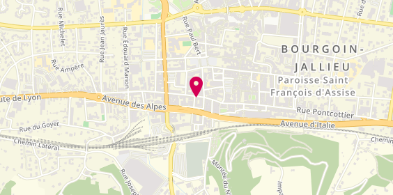 Plan de Co2J, 44 Rue de la République, 38300 Bourgoin-Jallieu