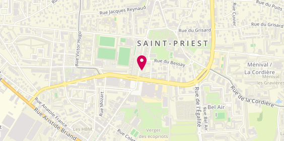 Plan de Optique Bellevue - Saint Priest Contact, 54 Rue Henri Maréchal, 69800 Saint-Priest