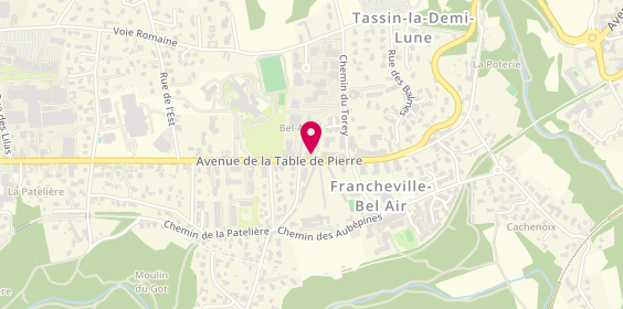 Plan de Optic Center, 34 avenue de la Table de Pierre, 69340 Francheville