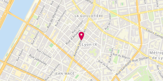 Plan de Optical Center, 45-47 avenue Jean Jaurès, 69007 Lyon