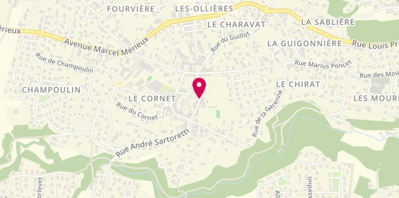 Plan de L'Atelier des Lunetiers, 19 Rue de la Mairie, 69290 Saint-Genis-les-Ollières