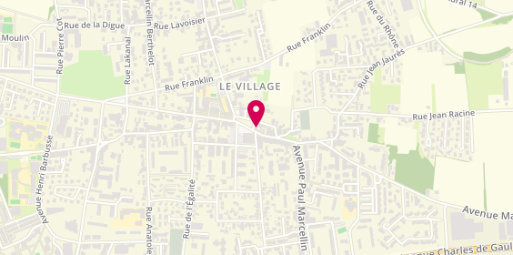 Plan de Optique du Village, 2 Bis place Gilbert Boissier, 69120 Vaulx-en-Velin