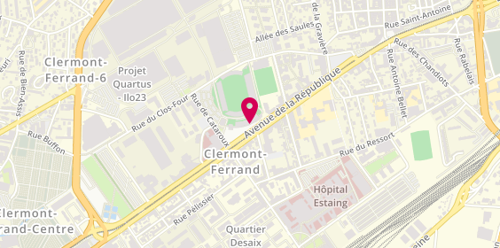 Plan de Optic Jaune et Bleu, 107 avenue de la République, 63000 Clermont-Ferrand