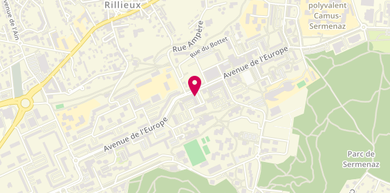 Plan de Opticien Rillieux-la-Pape - Europe - Krys, 11 Rue Jacques Prévert, 69140 Rillieux-la-Pape