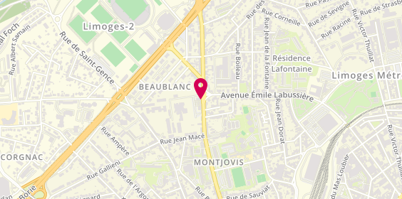 Plan de A.M opticien, Pôle Santé Beaublanc
101 Bis avenue Montjovis, 87100 Limoges