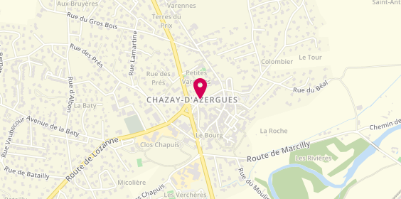 Plan de Chazay Optique Audition, 5 avenue de la République, 69380 Chazay-d'Azergues