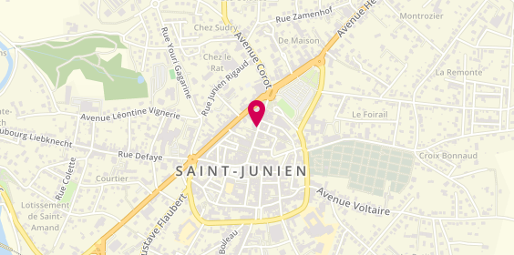 Plan de Ecouter Voir - Optique St Junien, 27 Rue Lucien Dumas, 87200 Saint-Junien