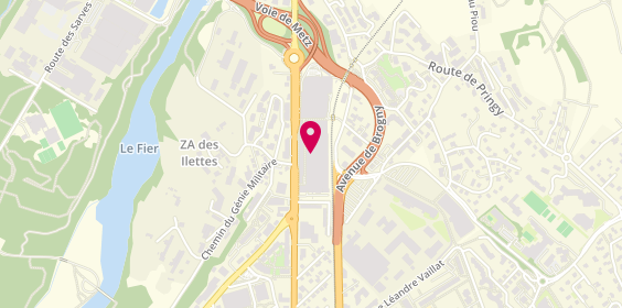 Plan de Générale d'Optique, Centre Commercial Carrefour
134 avenue de Genève, 74000 Annecy