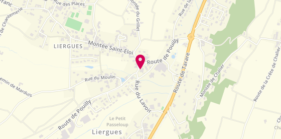 Plan de Céline Optique, 890 Route de Pouilly, 69400 Porte des Pierres Dorées