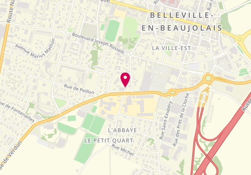 Plan de Opticien Belleville Générale d'Optique, 10 avenue de Verdun, 69220 Belleville