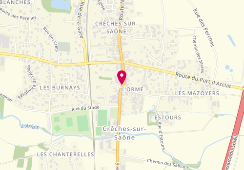 Plan de Acui'Ste, Centre Commercial Les Bouchardes, 71680 Crêches-sur-Saône
