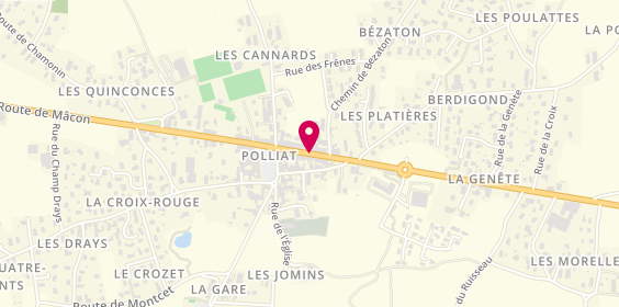 Plan de Les Lunettes d'Amandine, 108 Route Bourg en Bresse, 01310 Polliat