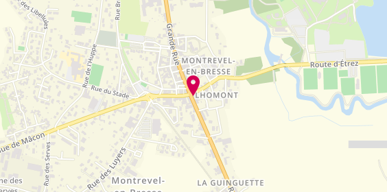 Plan de Optique Thuot - Audition Claire à Montrevel-en-Bresse, 1 Route de Bourg, 01340 Montrevel-en-Bresse
