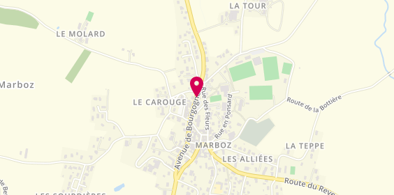 Plan de Les Lunettes d'Amandine, Av. De Bourgogne, 01851 Marboz