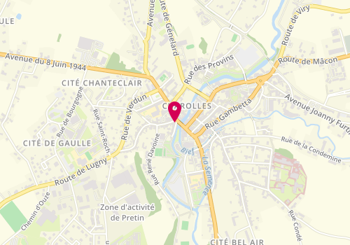 Plan de Le Collectif des Lunetiers, 1 Ter
Rue Champagny, 71120 Charolles